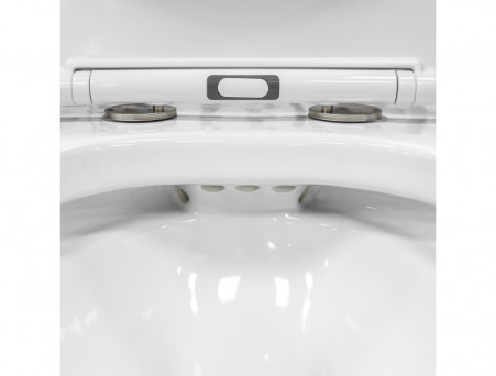 Унитаз Подвесной «Comforty» Безободковый, Сиденье Softclose Тонкое (CF40503)