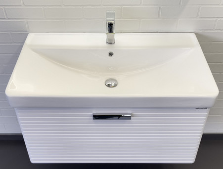 Подвесная Тумба-Умывальник «Comforty» Танжер-90П, Белая Матовая (00-00019566CF)