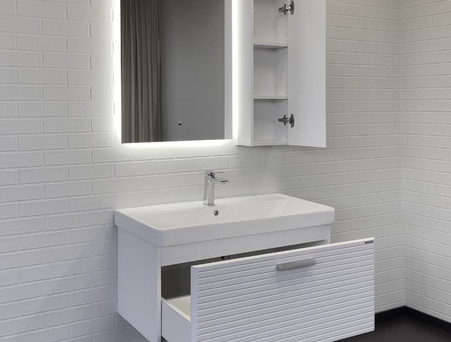 Подвесная Тумба-Умывальник «Comforty» Танжер-90П, Белая Матовая (00-00019566CF)