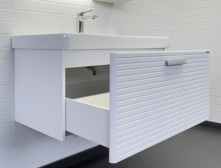 Подвесная Тумба-Умывальник «Comforty» Танжер-90П, Белая Матовая (00-00019566CF)