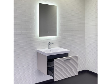 Тумба с Раковиной «Comforty» Касабланка-60, 60x46x45,5см, Серый Шелк (00-00019249CF)