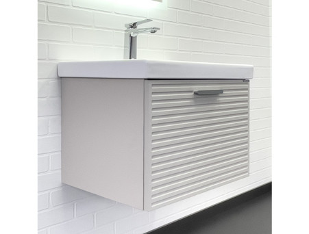 Тумба с Раковиной «Comforty» Касабланка-60, 60x46x45,5см, Серый Шелк (00-00019249CF)