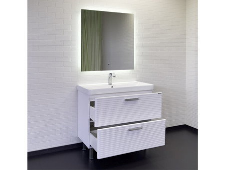 Тумба с Раковиной «Comforty» Танжер-90Н, Белая Матовая (00-00019535CF)