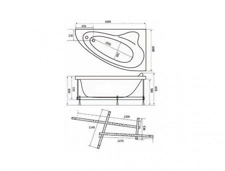 Акриловая Ванна «Triton» Николь L 160x100
