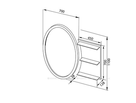 Зеркало «Aquanet» Опера L, R 70 Белый (00212365)