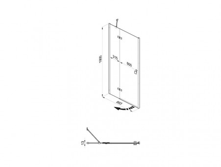 Душевая Дверь в Нишу «Triton» Бруно 99x190