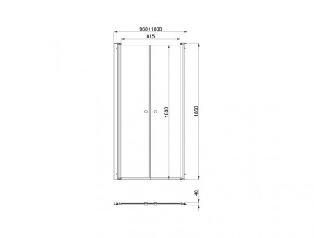Душевая Дверь в Нишу «Triton» Дабл 100x185