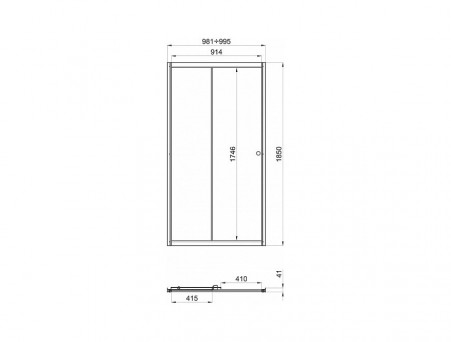 Душевая Дверь в Нишу «Triton» Слайд 100x185