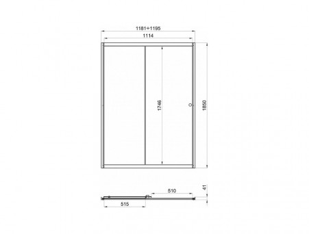Душевая Дверь в Нишу «Triton» Слайд 120x185