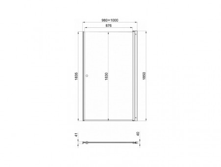Душевая Дверь в Нишу «Triton» Уно 100x185