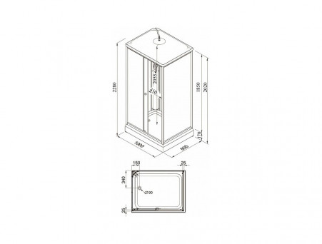 Душевая Кабина «Triton» Квадро А 100x80