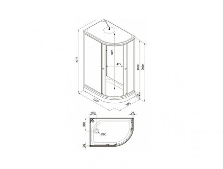 Душевая Кабина «Triton» Риф А 120x80 L