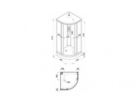 Душевая Кабина «Triton» Риф А 80x80
