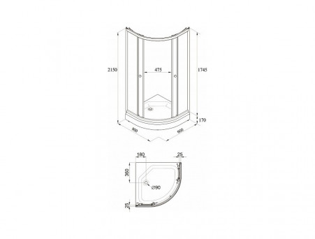 Душевая Кабина «Triton» Риф А 90x90