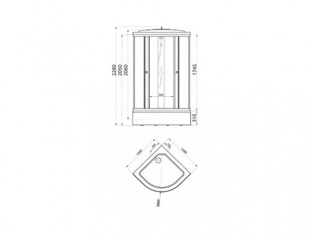 Душевая Кабина «Triton» Ультра В 100x100