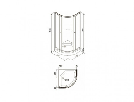 Душевой Уголок «Triton» А 90x90 хром