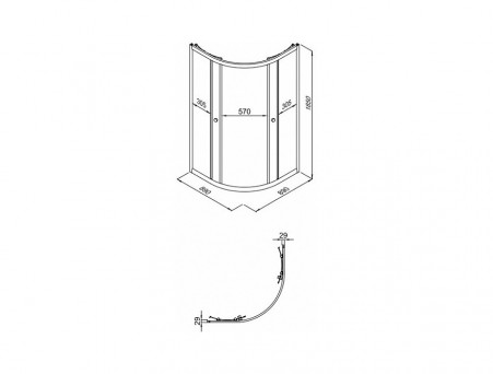 Душевой Уголок «Triton» Альфа-Блэк 90x90