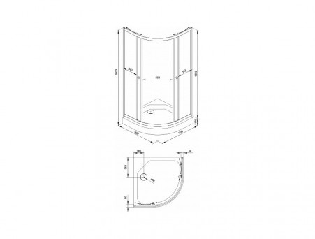 Душевой Уголок «Triton» Альфа-Хром 90x90