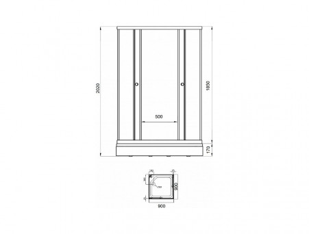 Душевой Уголок «Triton» Вента-Хром 90x90