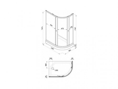 Душевой Уголок «Triton» Коралл А 120x80 L