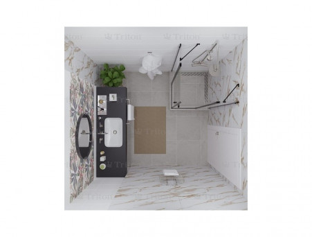 Душевой Уголок «Triton» Тау-Блэк 90x90