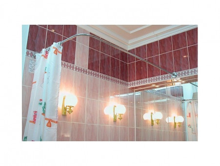 Карниз для Шторки «Triton» 170x70, Хром