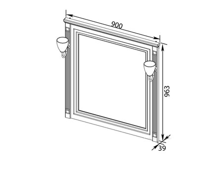 Зеркало «Aquanet» Паола 90 Белый, Серебро (00181769)