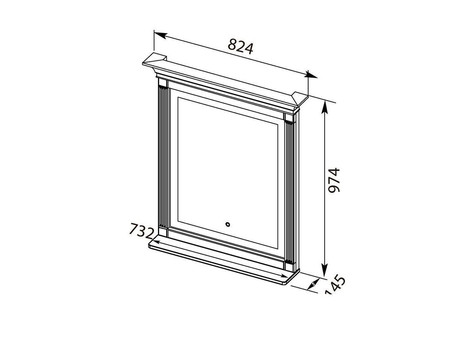 Зеркало «Aquanet» Селена 90 Белый, Серебро (00201646)