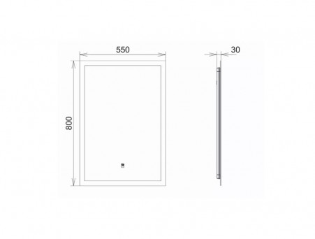 Зеркало «Comforty» Эдельвейс-55, LED-Подсветка, Антизапотевание, 55x80см  (00-00014240CF)