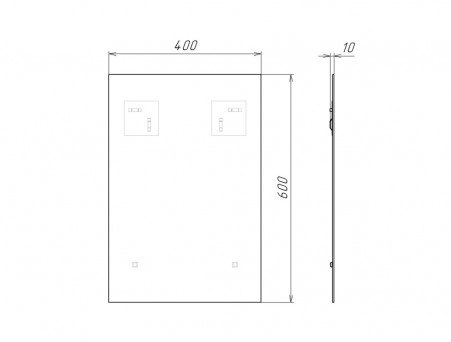 Зеркало «Comforty» Альба-40, Компактное, 40x60см (00-00014245CF)
