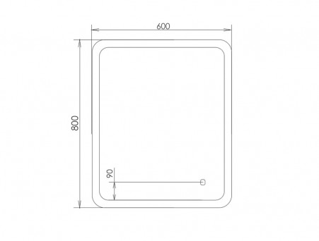 Зеркало «Comforty» Лотос-60, LED-Подсветка, 60x80см (00-00014244CF)