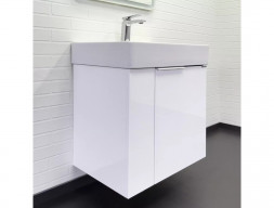 Тумба с Раковиной «Comforty» Асти-60П, Белый Глянец, 60x70см (00-00019248CF)