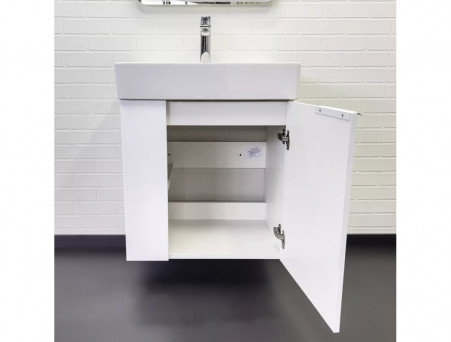 Тумба с Раковиной «Comforty» Асти-60П, Белый Глянец, 60x70см (00-00019248CF)