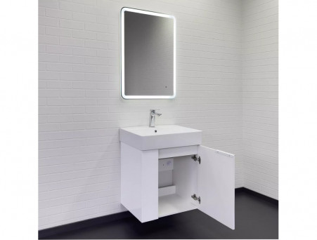 Тумба с Раковиной «Comforty» Асти-60П, Белый Глянец, 60x70см (00-00019248CF)