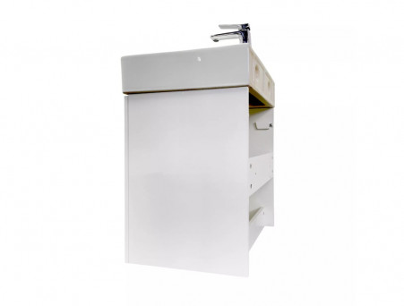 Тумба с Раковиной «Comforty» Асти-60П, Белый Глянец, 60x70см (00-00019248CF)