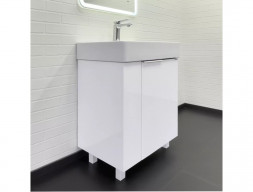 Тумба с Раковиной «Comforty» Асти-60Н, Белый Глянец, 60x86см (00-00019247CF)