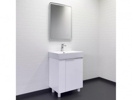 Тумба с Раковиной «Comforty» Асти-60Н, Белый Глянец, 60x86см (00-00019247CF)