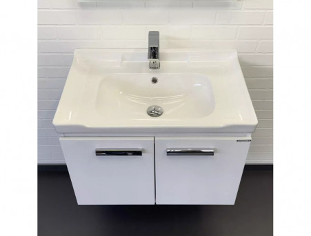 Тумба с Раковиной «Comforty» Рига-70, Белый Глянец, 72x55см (00-00018684CF)
