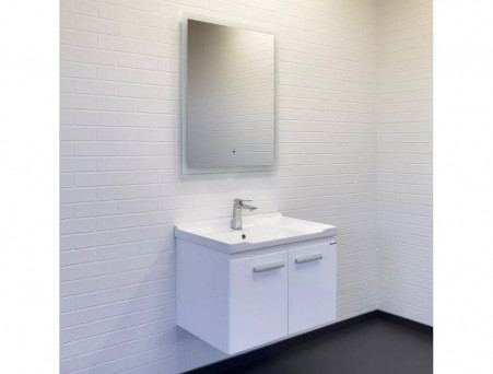 Тумба с Раковиной «Comforty» Рига-70, Белый Глянец, 72x55см (00-00018684CF)