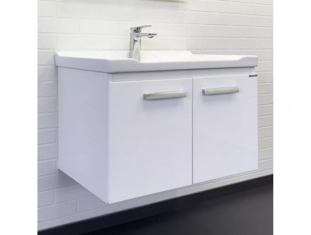 Тумба с Раковиной «Comforty» Рига-70, Белый Глянец, 72x55см (00-00018684CF)