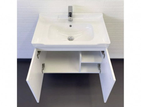 Тумба с Раковиной «Comforty» Рига-70, Белый Глянец, 72x55см (00-00018684CF)