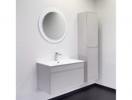 Тумба с Раковиной «Comforty» Мадрид-80, Серый Шёлк, 81x47см (00-00018685CF)