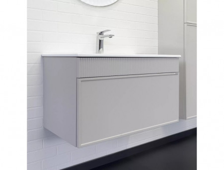 Тумба с Раковиной «Comforty» Мадрид-80, Серый Шёлк, 81x47см (00-00018685CF)
