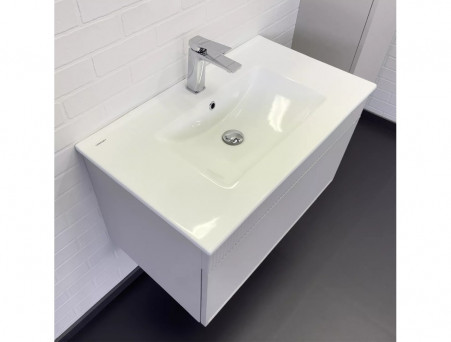 Тумба с Раковиной «Comforty» Мадрид-80, Серый Шёлк, 81x47см (00-00018685CF)