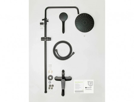 Душевая Система «Gross Aqua» Evo, Латунь, Черный (GA9017SMD05MB)