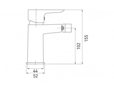 Смеситель для Биде «Gross Aqua» Space White Chrome, Латунь, Белый (8515288СW)