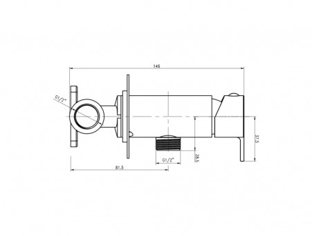 Смеситель для Биде «Gross Aqua» Bidet, Латунь, Встраиваемый, Хром (GA042601C)