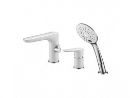 Смеситель для Ванны «Gross Aqua» Space White Chrome Врезной, Латунь, Белый (1209288СW)