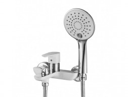 Смеситель для Ванны «Gross Aqua» Space White Chrome, Латунь, Белый (2515288СW)