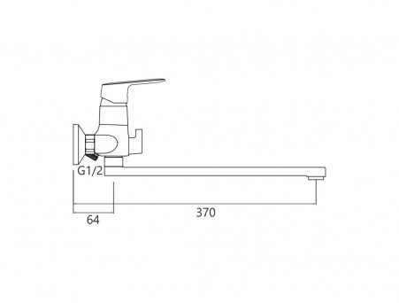 Смеситель для Ванны «Gross Aqua» Flat, Длинный Излив, Латунь, Хром (7250520C-35F)